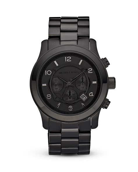 all black michael kors watch men'|Michael Kors access watch black.